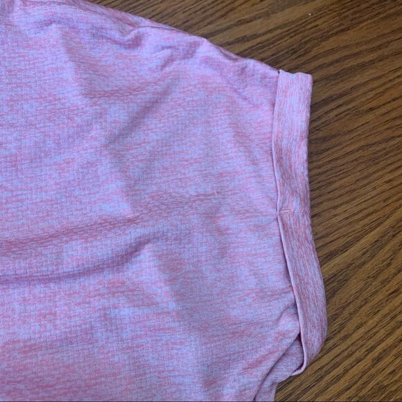 Athletic Works Rolled Sleeve Tee Mesh T-Shirt Pink Size Medium - Picture 5 of 5